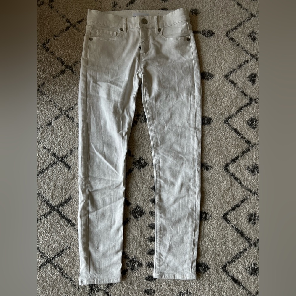 LOFT Petite/Short 00/24 Mid-Rise White Skinny Jeans